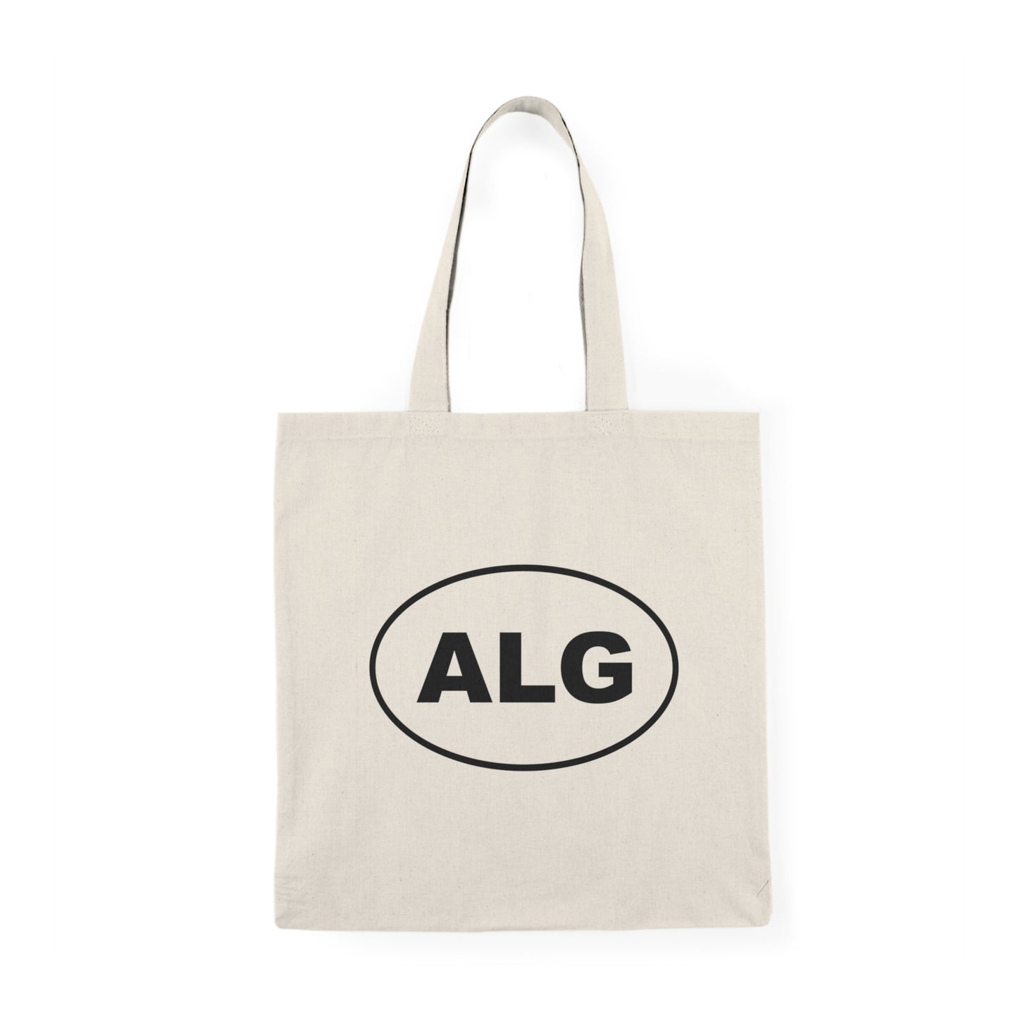 Minimalist Natural Tote Bag with ALG Design – Eco-Friendly Shopping Tote for Everyday Use