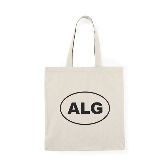 Minimalist Natural Tote Bag with ALG Design – Eco-Friendly Shopping Tote for Everyday Use